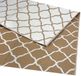 LifeGoods tapis d'extérieur - 120x180CM - Beige/Blanc - Réversible - Avec sac de transport