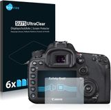 Savvies - Screenprotector voor Canon EOS 7D Mark II - Folie Beschermfolie transparant 6 Stuks