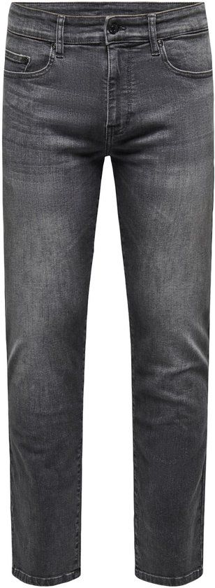 ONLY&SONS ONSWEFT REG 7900 EY BOX JEANS NOOS Heren Jeans Dark Grey Denim Katoen/Polyester/Viscose Regular Fit