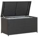 Coffre de jardin poly rotin 100x50x50 cm Noir