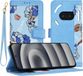 Techsuit FlipCraft Book Wallet Case met koord voor Nothing Phone (2a) / (2a) Plus - Blauw