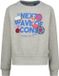 Vingino Noura Meisjes Sweater - Grijs Melange - Katoen - Maat 176