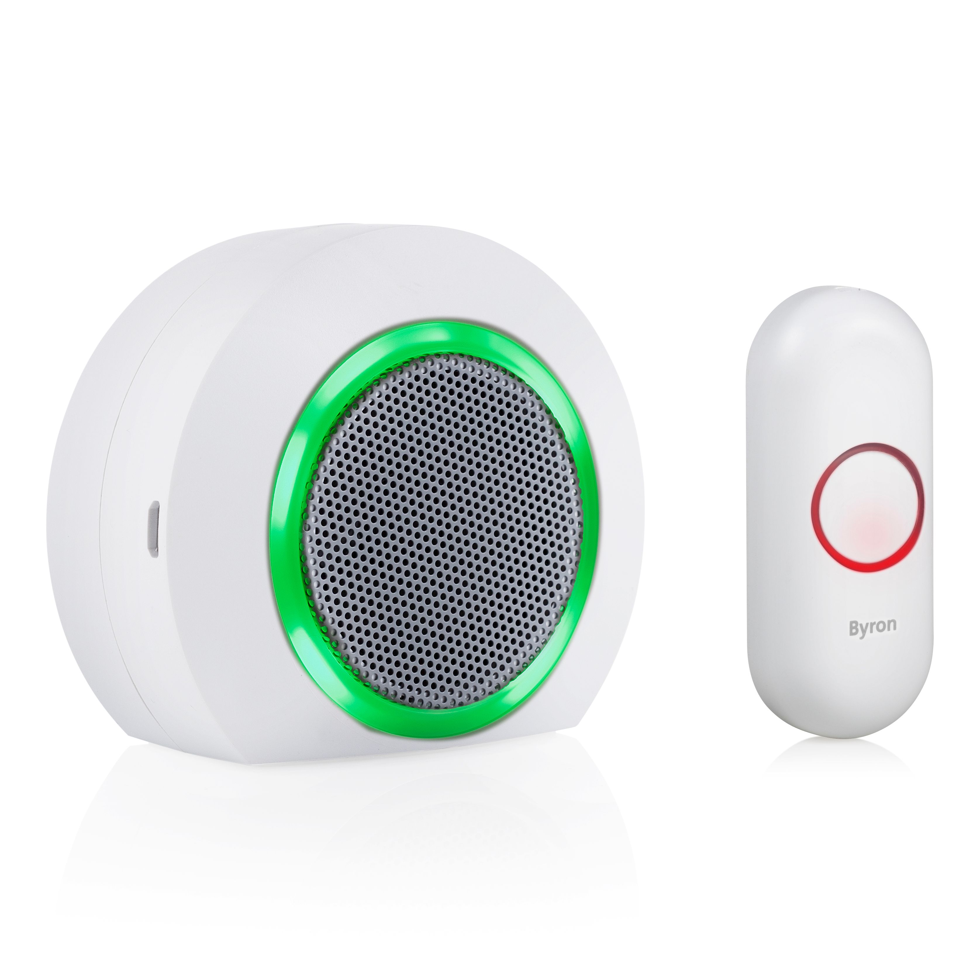 Byron DBY-23522 BY522 Draadloze Deurbel Set - Wit/Grijs