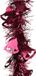 Krist+ Lametta Kerstslingers - 2x - Donkerrood - Folie - 200 x 12 cm