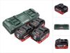 Metabo 18 V set de base 3x batterie 10,0 Ah LIHD + ASC 145 DUO chargeur double système CAS