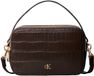 Merkloos Calvin Klein crossbody tas CK Croc donkerbruin
