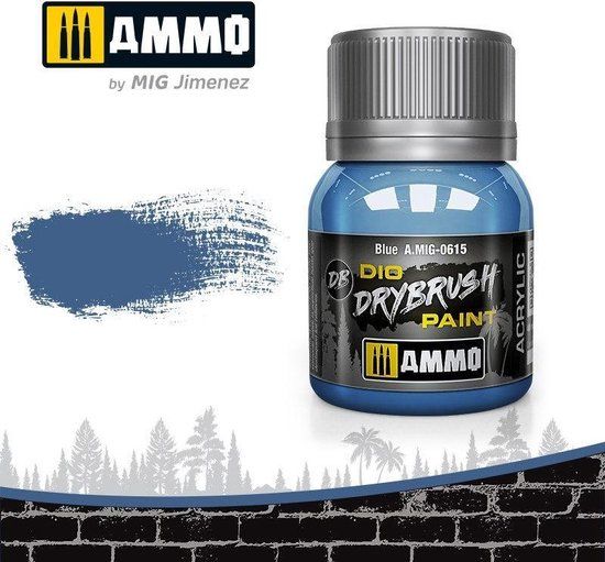 Ammo Mig Jiminez Drybrush Blue Acrylic Paint - MIG0615 - 10ml