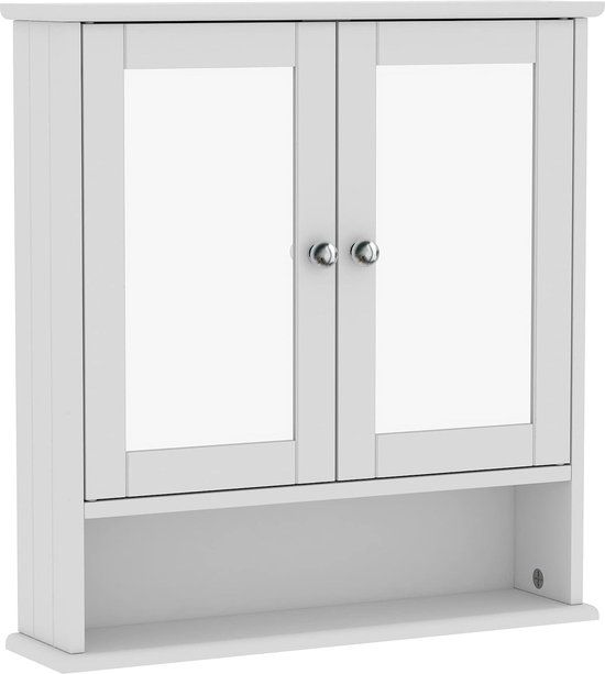 Bath Vida Priano Spiegelkast - Grijs - 57x18cm - 2 Legplanken - Soft-close