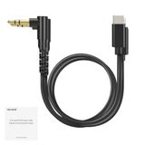 NEEWER 2-pack audiokabelset, mannelijk naar mannelijk 3,5 mm TRS naar USB C + 3,5 mm TRS naar iOS, compatibel met DJI Mic Rode Wireless GO II Hollyland CM28 CM31 draadloze microfoon iPhone iPad