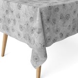 ECOMMERC3 Vlekafstotend tafelkleed voor rechthoekige tafel, 250 x 140 cm, grijs