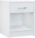Casaria Nachtkastje met Lade – 50x40x35cm Extra Opbergvak - Wit