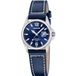 Calypso K5871/3 Polshorloge Dames Blauw Leer Analoog Quartz Zilverkleurig Staal 29.7mm 5 ATM