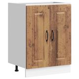vidaXL Spoelbakonderkast Kalmar 60x46x81,5 cm Bewerkt Hout Oud Hout