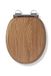 Croydex Rutland Wc-bril met softclosemechanisme, van hout, Flexi-Fix, eenvoudige montage, Quick-Release voor eenvoudige reiniging, antibacteriële wc-bril, massief eiken wc-deksel
