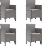 vidaXL Fauteuil de jardin gris clair polypropylène