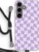 Case Company® - Samsung Galaxy S24 Case with Cord - Grid Purple - Back Cover
