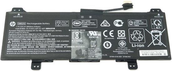 HP GM02XL / 917725-855 / HSTNN-DB7X Accu (7.7 V, 6150 mAh, origineel)