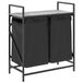 vidaXL Wasmand 2 vakken met plank grijs sonoma eiken