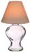Merkloos Glazen lamp theelichthouder beige