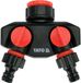 Yato 2-Weg Waterverdeler voor Tuinkraan - 3/4 Inch en 1 Inch Aansluiting - Dubbele Kraankoppeling - UV- & Weerbestendige Tuinslang Splitter voor 2 Slangen