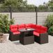 Prolenta Maison Exclusive - Ensemble de salon de jardin 6 pièces avec coussins, marron, polyrotin