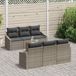 Prolenta Maison Exclusive - Ensemble de canapé de jardin avec coussin 7 pcs Gris polyrotin