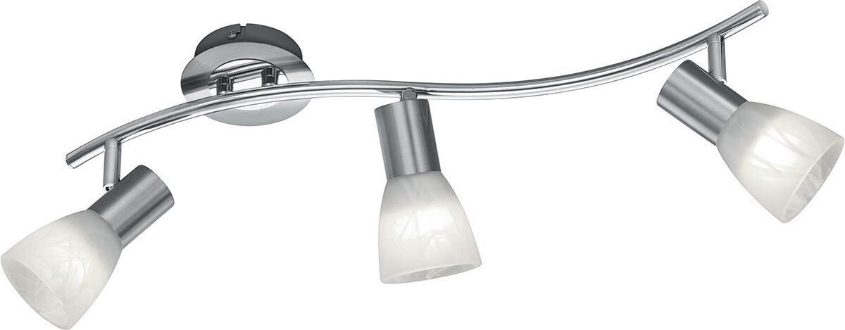 Qualu LED Plafondspot - Torna Levino - E14 Fitting - Warm Wit 3000K - 3-lichts - Rechthoek - Mat Nikkel - Aluminium