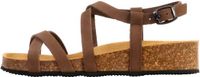 The Divine Factory Noga Tahel Edge leren sandalen bruin