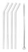 Lacor 63133 Set van 4 rietjes + borstel, 21 x 5 cm, glas