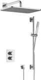 Hotbath Gal - GL106 - Inbouw Regendoucheset - Chroom - Thermostatisch - Wandarm 35 cm - Hoofddouche 270x400 mm - Staafhanddouche - Glijstang 900 mm