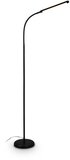 B.K.Licht Mura - LED Floor Lamp - Dimmable - 6W - 600lm - Touch Control - Swivel - Black - Modern Reading Lamp