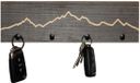 OEM Bol Sleutelrek oud hout met bergcontour - wanddecoratie voor bergliefhebbers - 30 cm