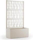 Merkloos / Sans marque Starwax Bloempot Wit Rechthoekig 80 cm