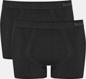 sloggi men GO Smooth Short 2P Heren Onderbroek - Zwart - Maat S