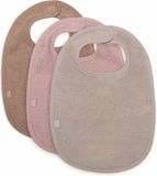 Jollein Baby Slab Badstof Katoen Met Klittenband Slabbetjes 3 Stuks Wild Rose/Nougat/Biscuit