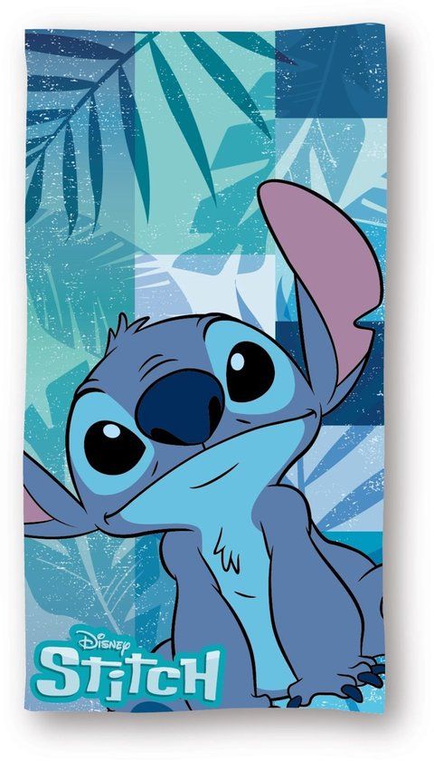 4KidsOnly Lilo & Stitch strandlaken Blauw Polyester 70 x 140 cm