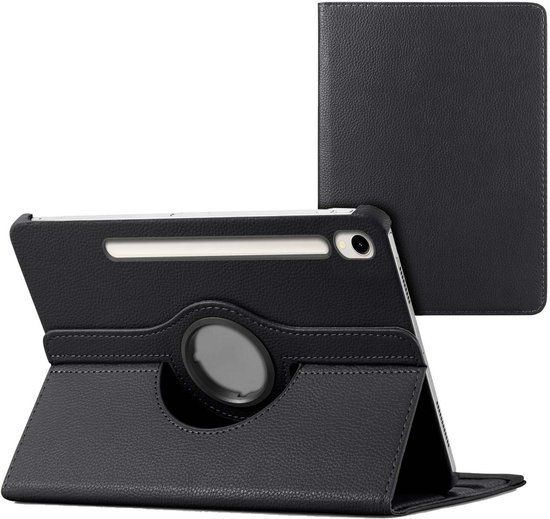 imoshion Tablet Hoes - Geschikt voor Samsung Galaxy Tab S10 FE / Galaxy Tab S9 11.0 inch FE / Galaxy Tab S9 11.0 inch / Galaxy Tab S10 Lite - 360° Draaibare Bookcase - Zwart