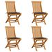 vidaXL Tuinstoelen 6 st met taupe kussens massief teakhout