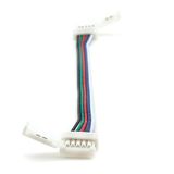 RGBW-connector (12 mm) met 100 cm kabel voor 12 mm LED RGB + W strips; clip-connector; RGBW-verlenging.