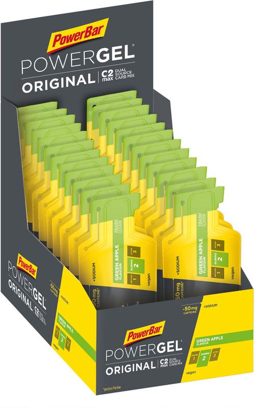 PowerBar PowerGel Original Sportvoeding Green Apple met coffeïne 24 x 41g