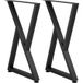 Pieds de table en métal en forme de Z, 71,1 x 45,7 cm, lot de 2 pour bureau et table à manger