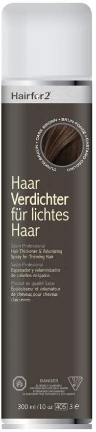 Hairfor2 Volluma/ Colorspray 300 ml.-Zwartbruin