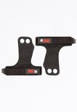 Gorilla Wear 2-Hole Leren Lifting Grips - Zwart - L