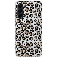 Samsung Galaxy A56 5G siliconen hoesje - leopard design