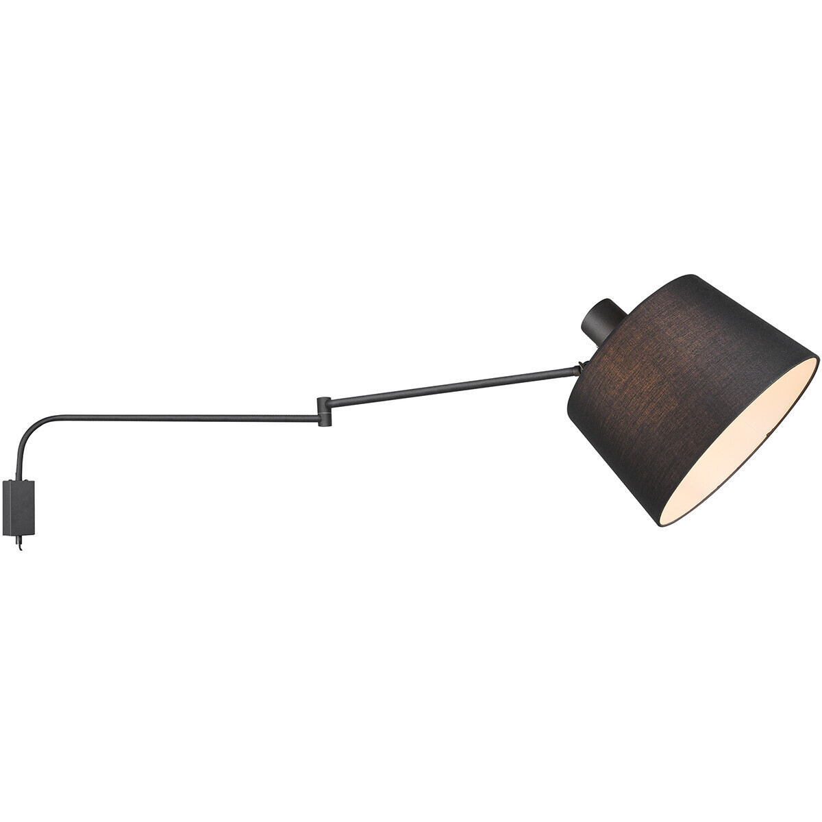 BES LED LED Wandlamp - Wandverlichting - Trion Badi - E27 Fitting - Rond - Mat Zwart - Aluminium