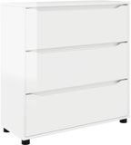vidaXL Opbergkast Bewerkt Hout Hoogglans Wit 80 x 31 x 81 cm