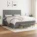 Maison Exclusive - Lit boxspring avec matelas, gris foncé, 160x200 cm, textile