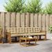 vidaXL Banc de jardin avec coussins, 5 pièces, naturel et beige, meubles de jardin, banc de terrasse moderne, ensemble de chaises d'extérieur durable, ensemble confortable