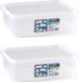 PlasticForte Boîte de conservation congélateur et micro-ondes - 3x - 6500 ml - plastique - alimentaire - 32 x 26 x 10 cm - Hermétique
