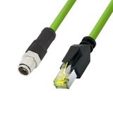 LogiLink CQM045S - M12 CAT6A industriële patchkabel, PUR, M12 X-gecodeerd naar RJ45, 1,50 m